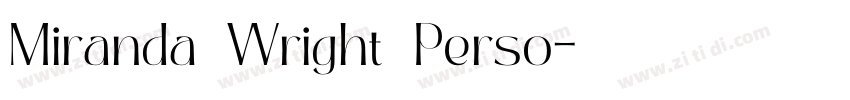 Miranda Wright Perso字体转换